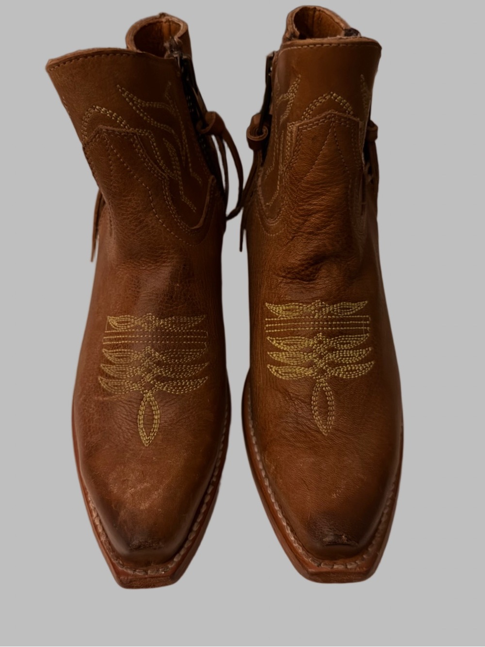 Freebird by Steven Brown Leather Western Ankle Boots